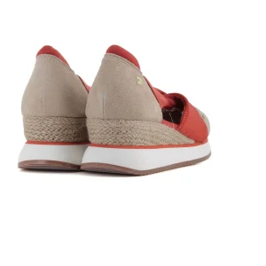 Asandaliado Beige/rojo